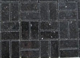mosaique en granit noir