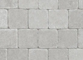 pavés béton gris tambouriné