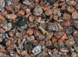 Gravier Granit red split Rouge orange