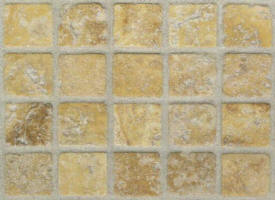 Mosaique travertin Yellow jaune vieilli 23x23