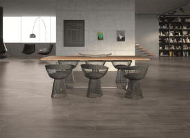 gres cerame pose sur plot allways bench imitation parquet