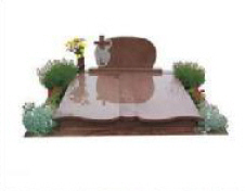 caveau HJ-p037 granit bordeau