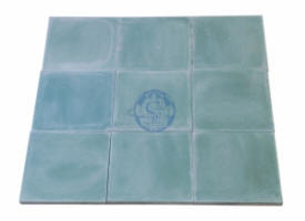 Carreau ciment marocain vert turquoise