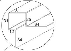 Dtail profil d'angle asymtrique Cdral Eternit